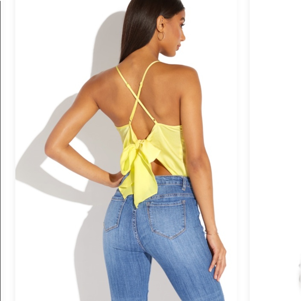 Ties in back tank top!